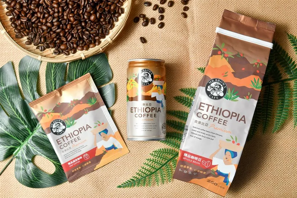 金車伯朗推出精品咖啡系列，其中品項包含精品咖啡豆、咖啡濾掛包以及即飲咖啡